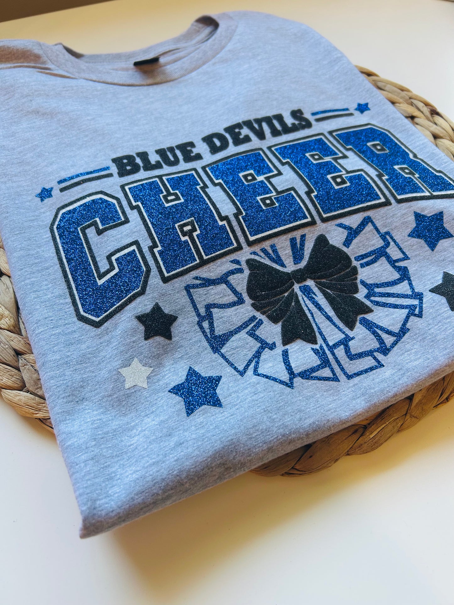 Blue Devils Cheer Pom ALL glitter
