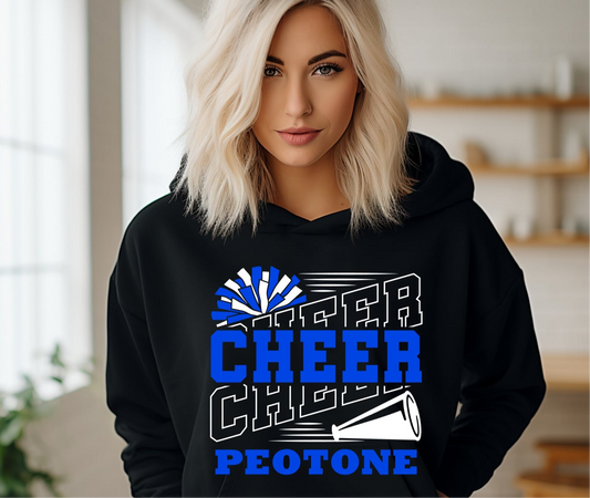 Peotone Cheer hoodie with Pom