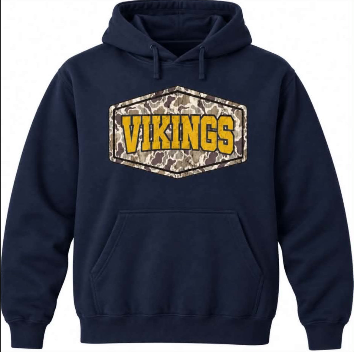 VIKINGS camo navy hoodie