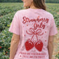 Strawberry Girly Tee – Strawberry Farm Shirt | Mommy & Me Strawberry Festival Outfit | Summer Strawberry Picking Shirt