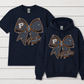 Panthers glitter rhinestone Large Bow