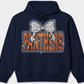 Panthers glitter rhinestone bow