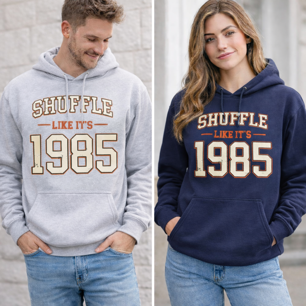 Shuffle like it’s 1985 hoodie