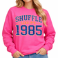 Shuffle like it’s 1985 crewneck BLUE FONT