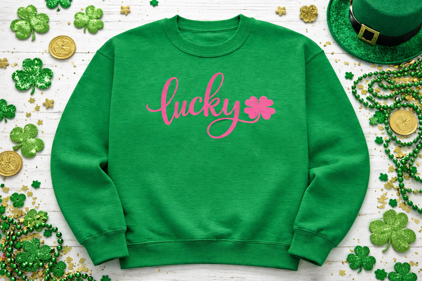 Lucky Shamrock - Green St. Patrick’s Day Graphic Pullover