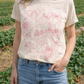 Strawberry Bow Graphic Tee – Cute Strawberry Aesthetic Shirt | Summer Farm Market Apparel