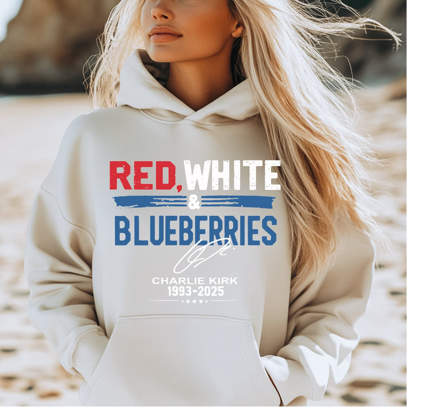 Red, White & Blueberry Hoodie Patriotic