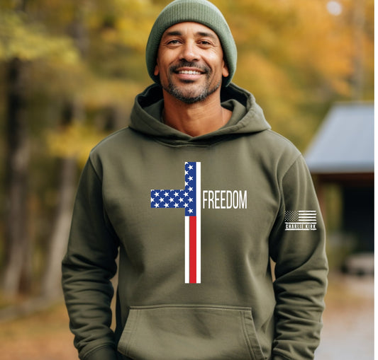 American Flag Cross FREEDOM