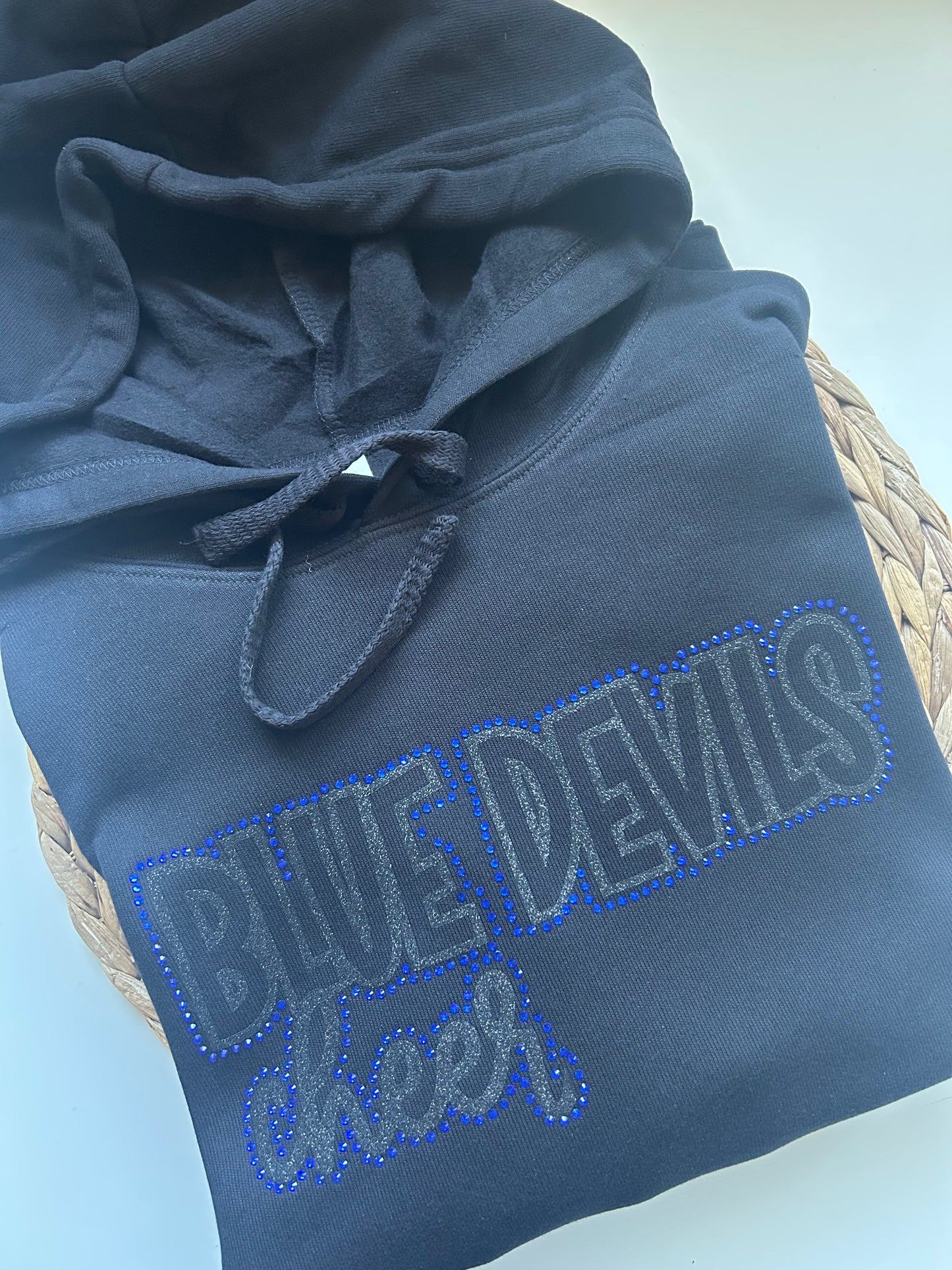 Blue Devils Cheer rhinestone/glitter