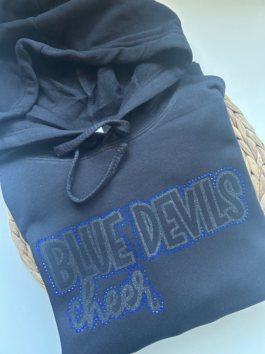 Blue Devils Cheer rhinestone/glitter