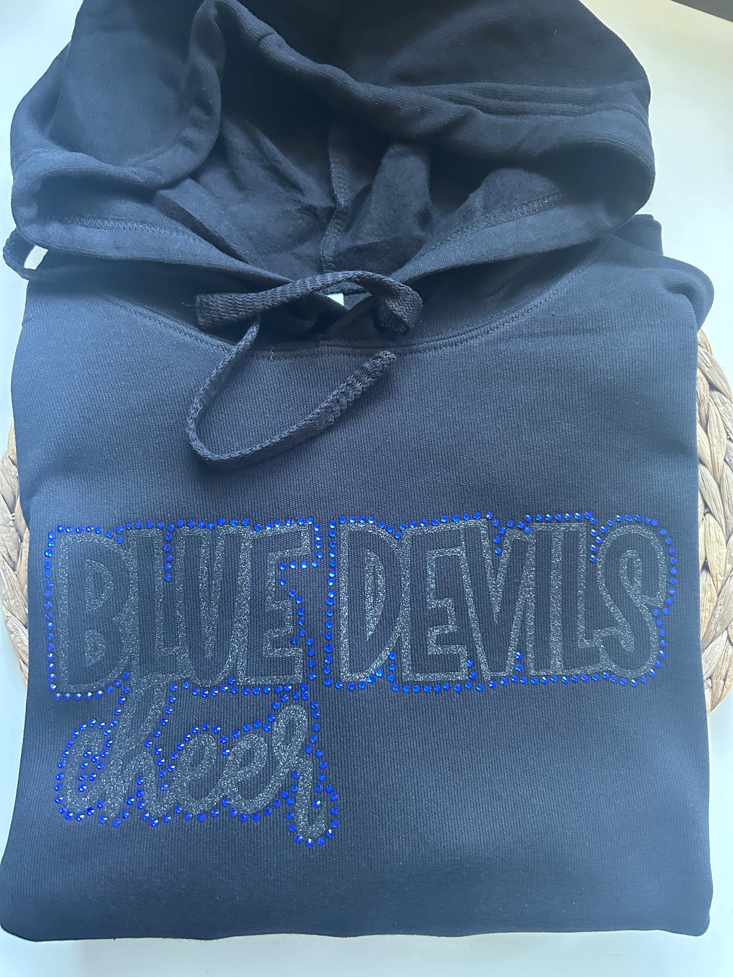 Blue Devils Cheer rhinestone/glitter